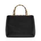 Fendi Leather Python Flowerland Petite 2Jours Tote (SHF-Gcyu5G)