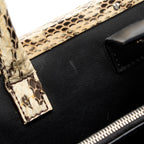 Fendi Leather Python Flowerland Petite 2Jours Tote (SHF-Gcyu5G)