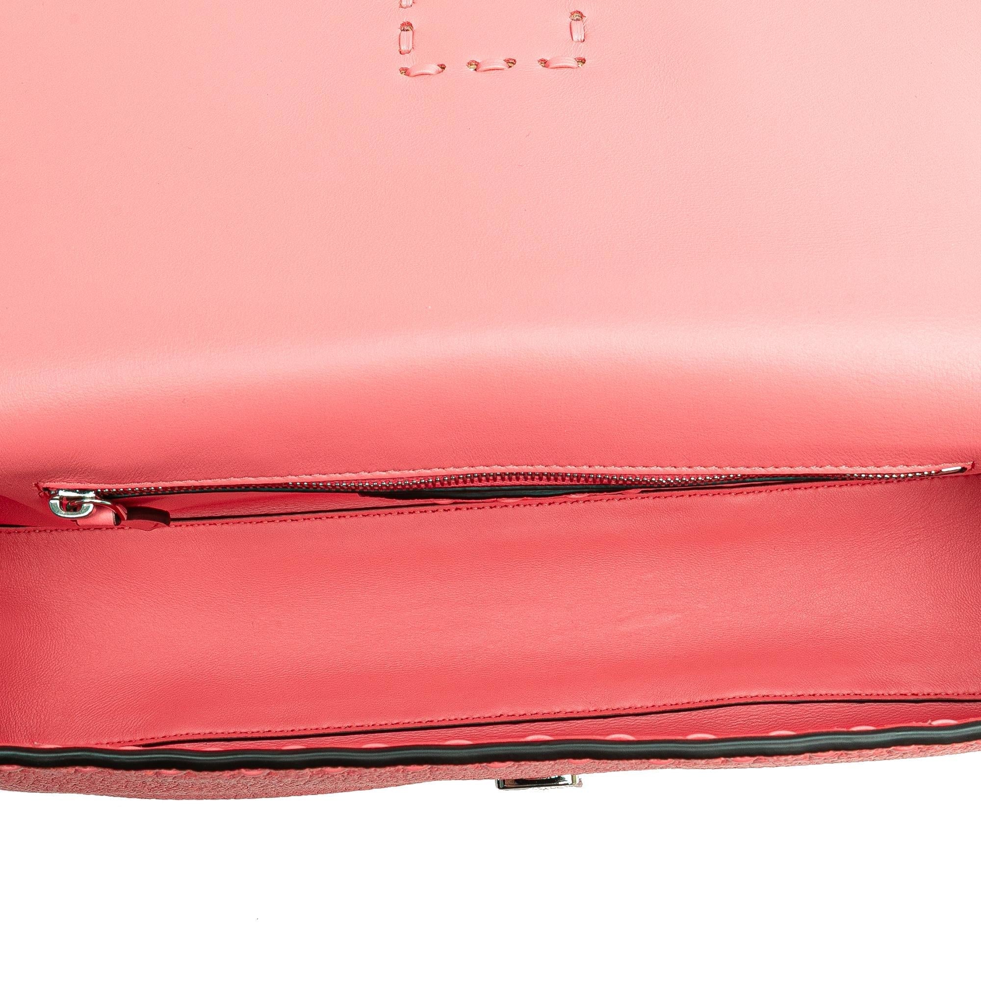 Fendi Leather Selleria Baguette Satchel