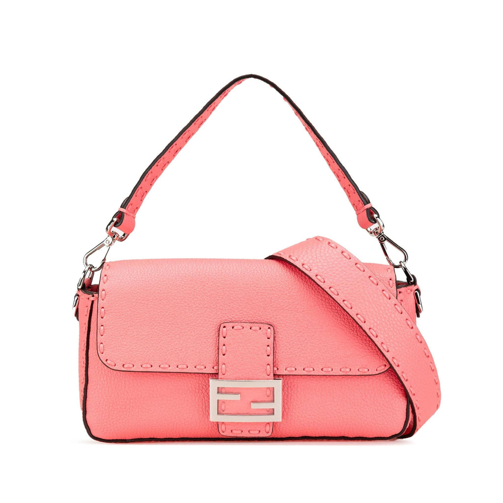Fendi Leather Selleria Baguette Satchel