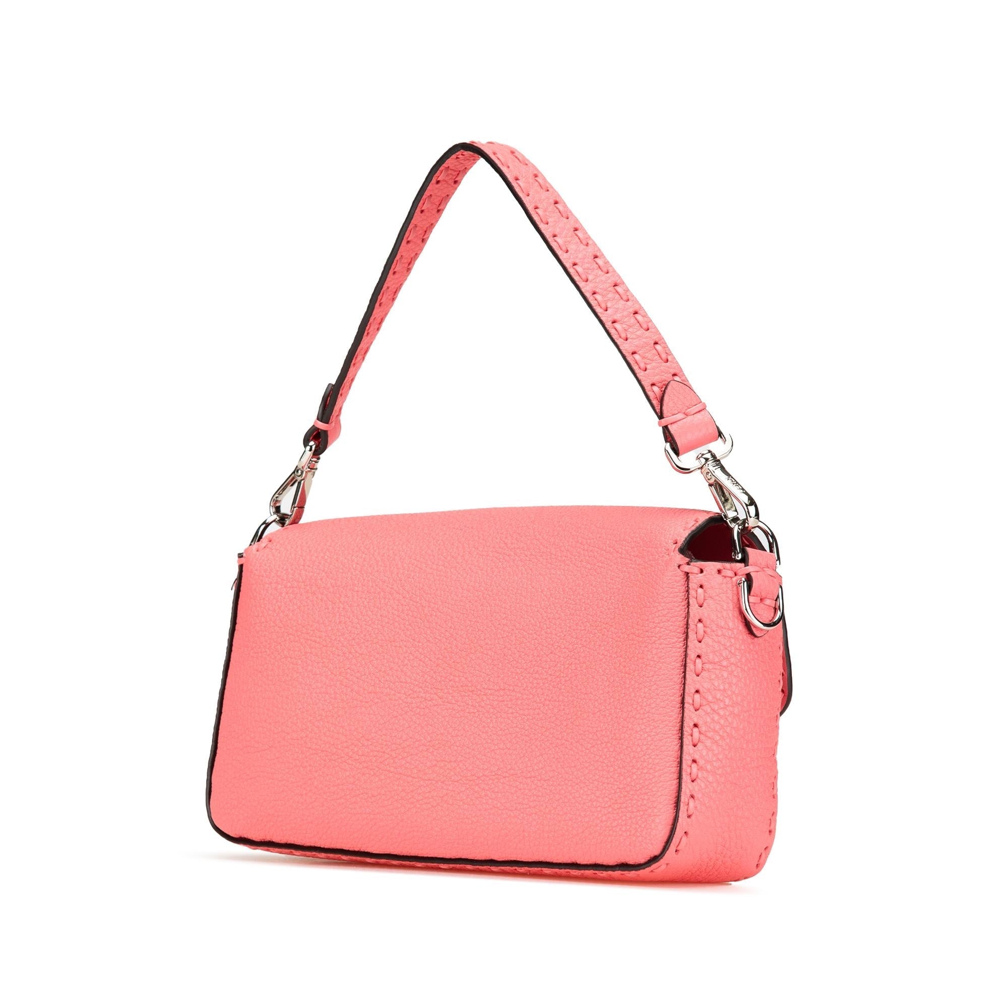 Fendi Leather Selleria Baguette Satchel