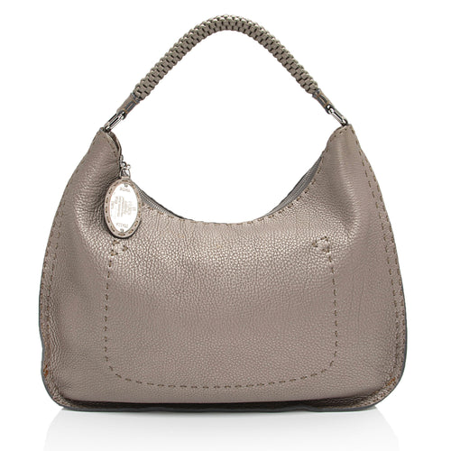 Fendi Leather Selleria Hobo (SHF-HKCQsO)