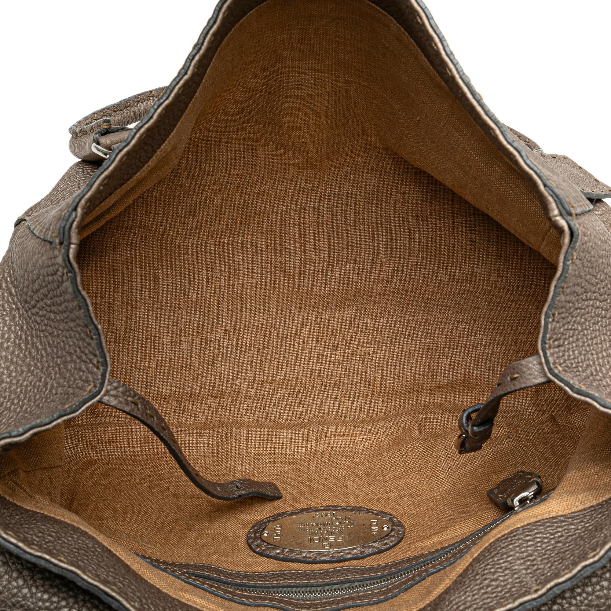 Fendi Leather Selleria Linda Handbag (SHG-kPApcq)