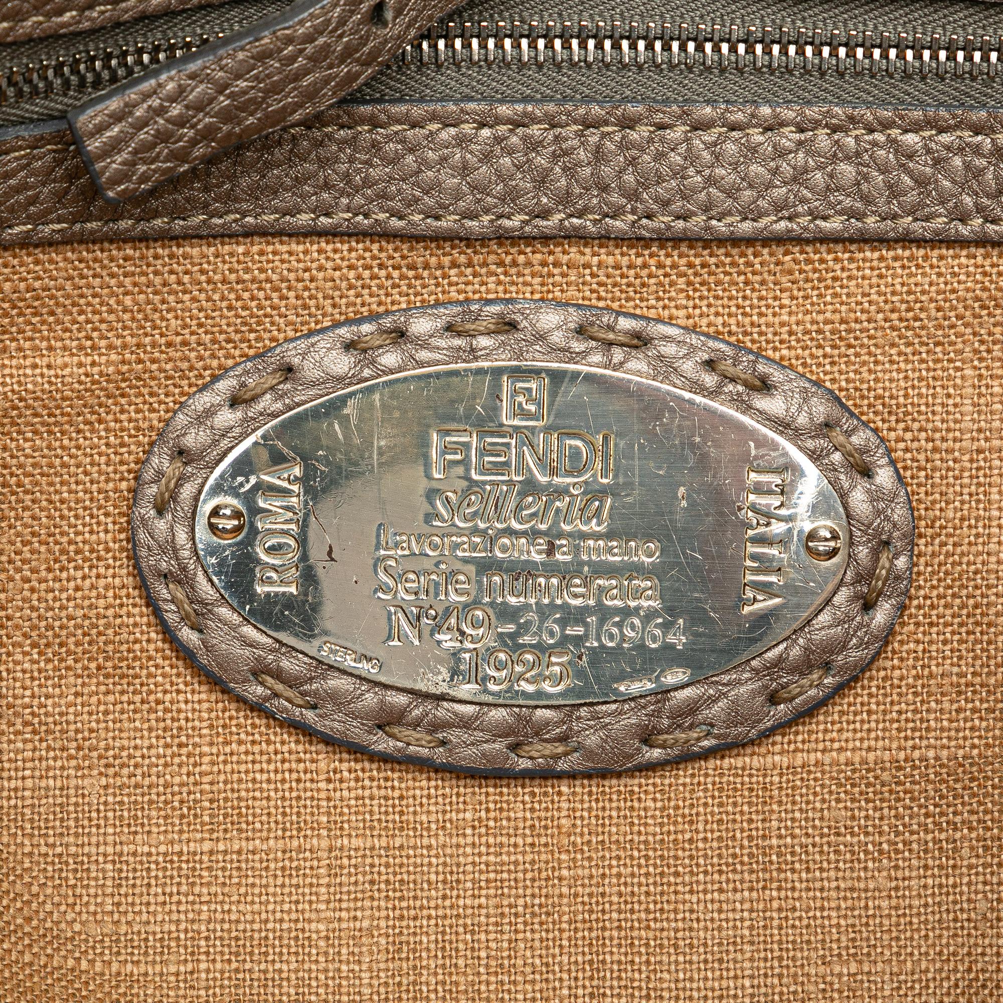 Fendi Leather Selleria Linda Handbag (SHG-kPApcq)