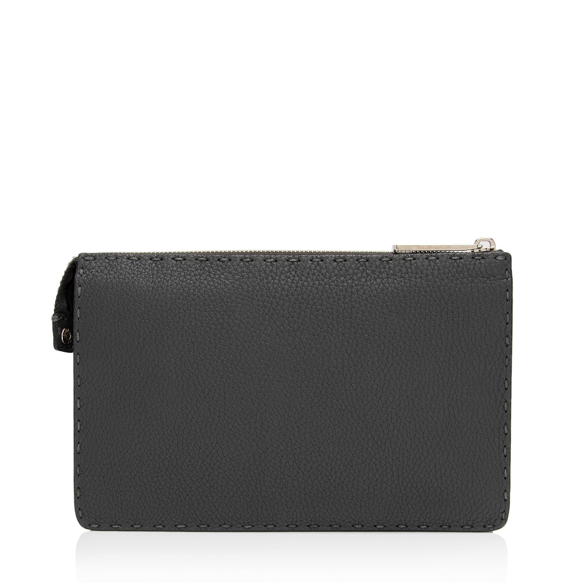 Fendi Leather Selleria  Monster Clutch (SHF-hyUZqB)