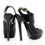Fendi Leather Slingback Pumps - Size 6.5 / 36.5 (SHF-18130)