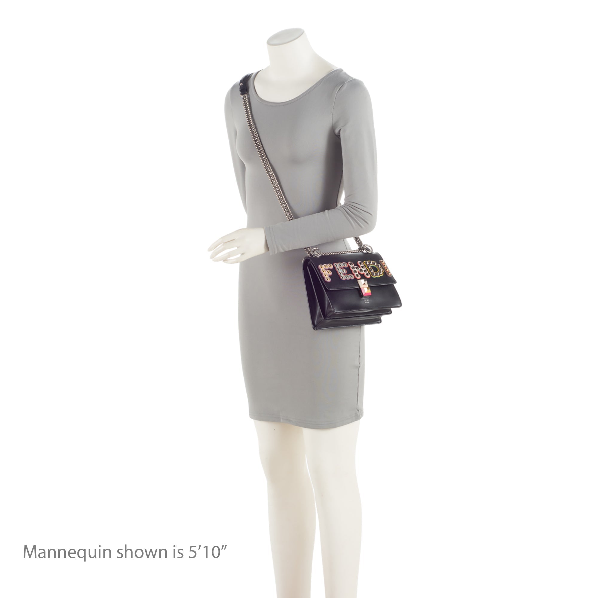 Fendi Leather Studded Kan I Small Shoulder Bag (SHF-HruO3c)