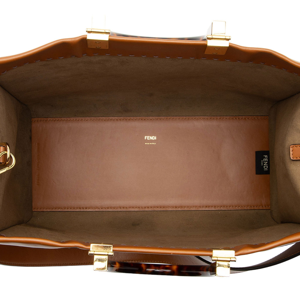 Fendi Leather Sunshine Medium Shopper Tote (SHF-HXrlOm)