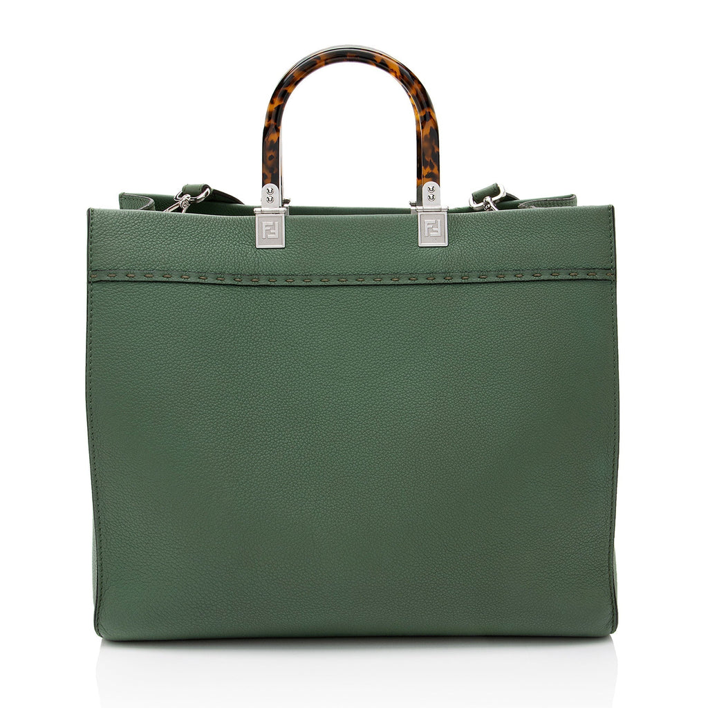 Fendi Leather Sunshine Medium Shopper Tote (SHF-qVztkQ)