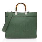 Fendi Leather Sunshine Medium Shopper Tote (SHF-qVztkQ)