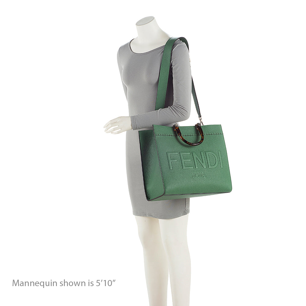 Fendi Leather Sunshine Medium Shopper Tote (SHF-qVztkQ)