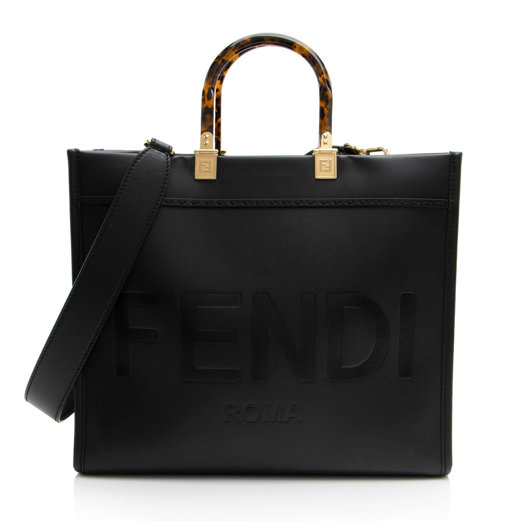 Fendi Leather Sunshine Medium Shopper Tote (SHF-YNCjlf)