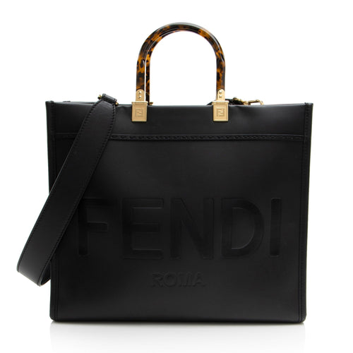 Fendi Leather Sunshine Medium Shopper Tote (SHF-YNCjlf)