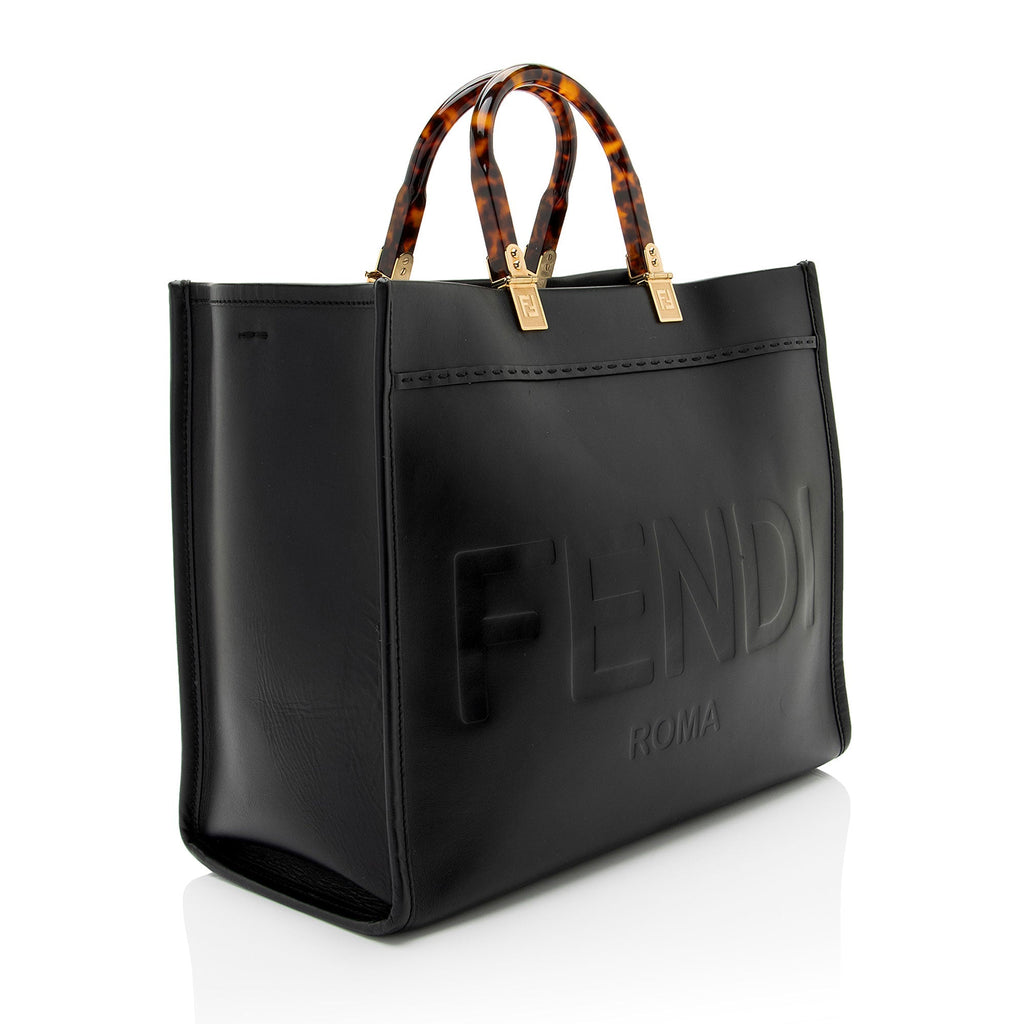 Fendi Leather Sunshine Medium Shopper Tote (SHF-BBtdJR)