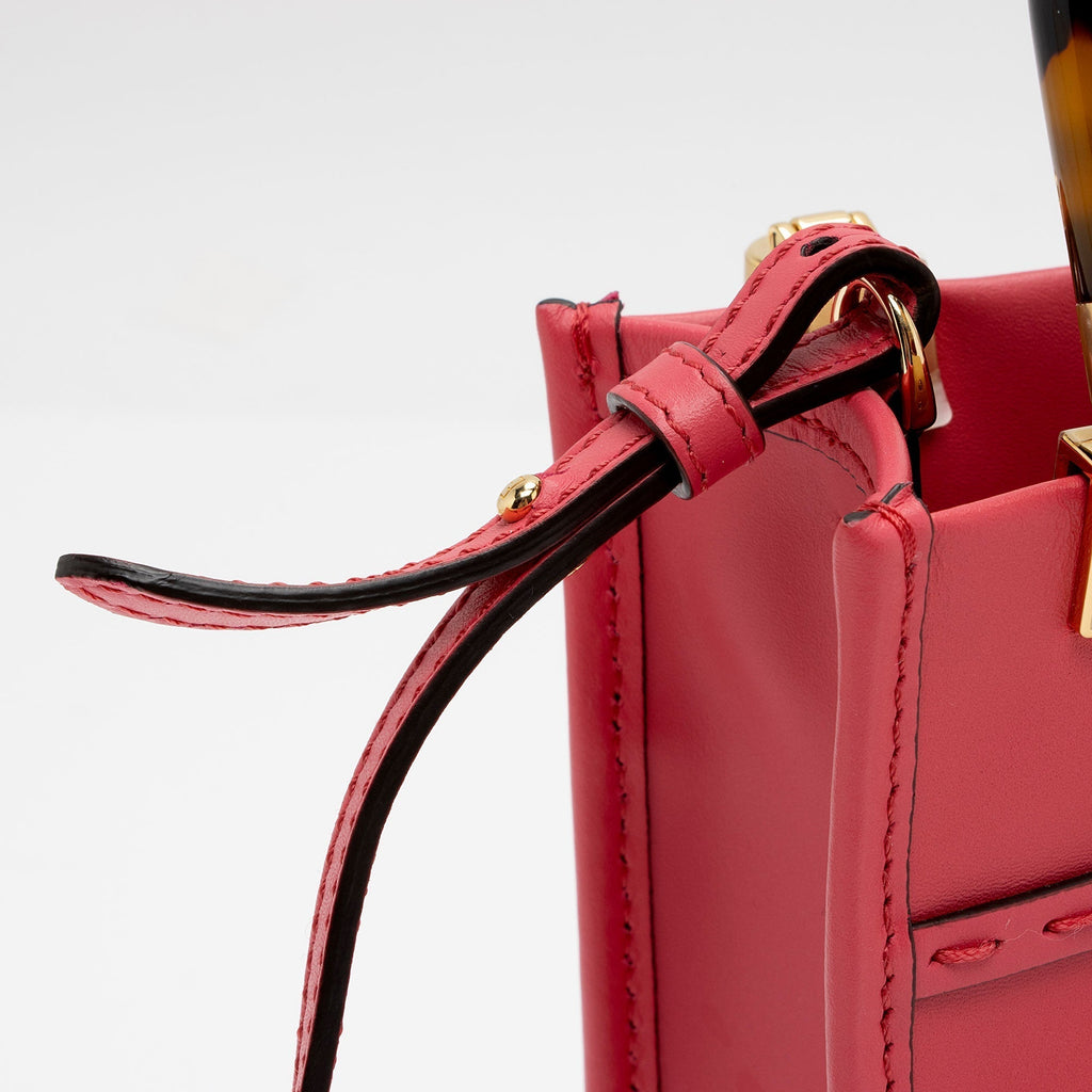 Fendi Leather Sunshine Mini Shopper Tote (SHF-88FrWs)