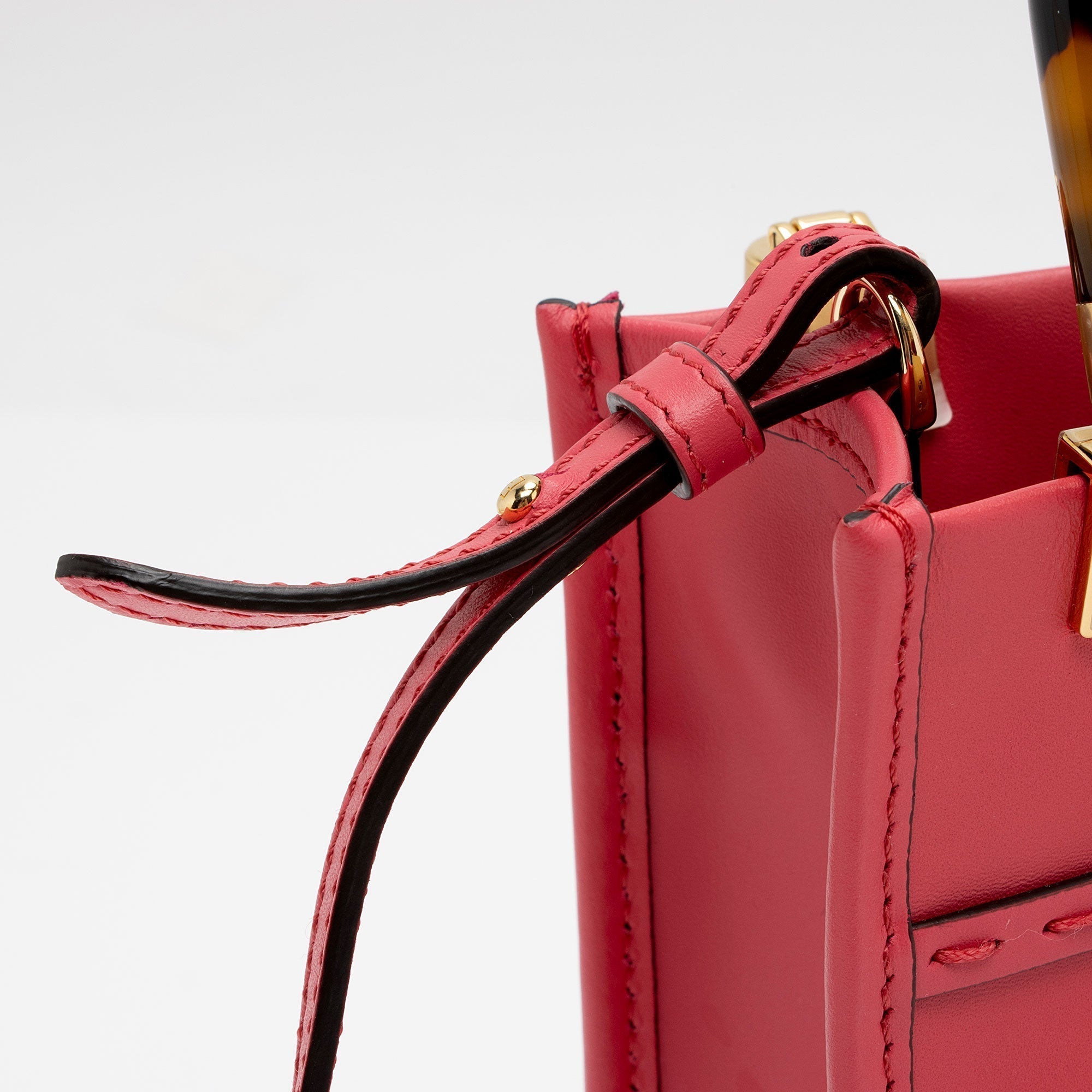 Fendi Leather Sunshine Mini Shopper Tote (SHF-88FrWs)