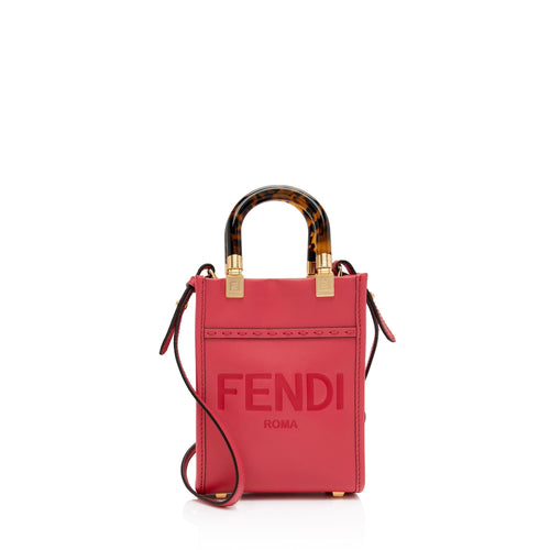 Fendi Leather Sunshine Mini Shopper Tote (SHF-88FrWs)