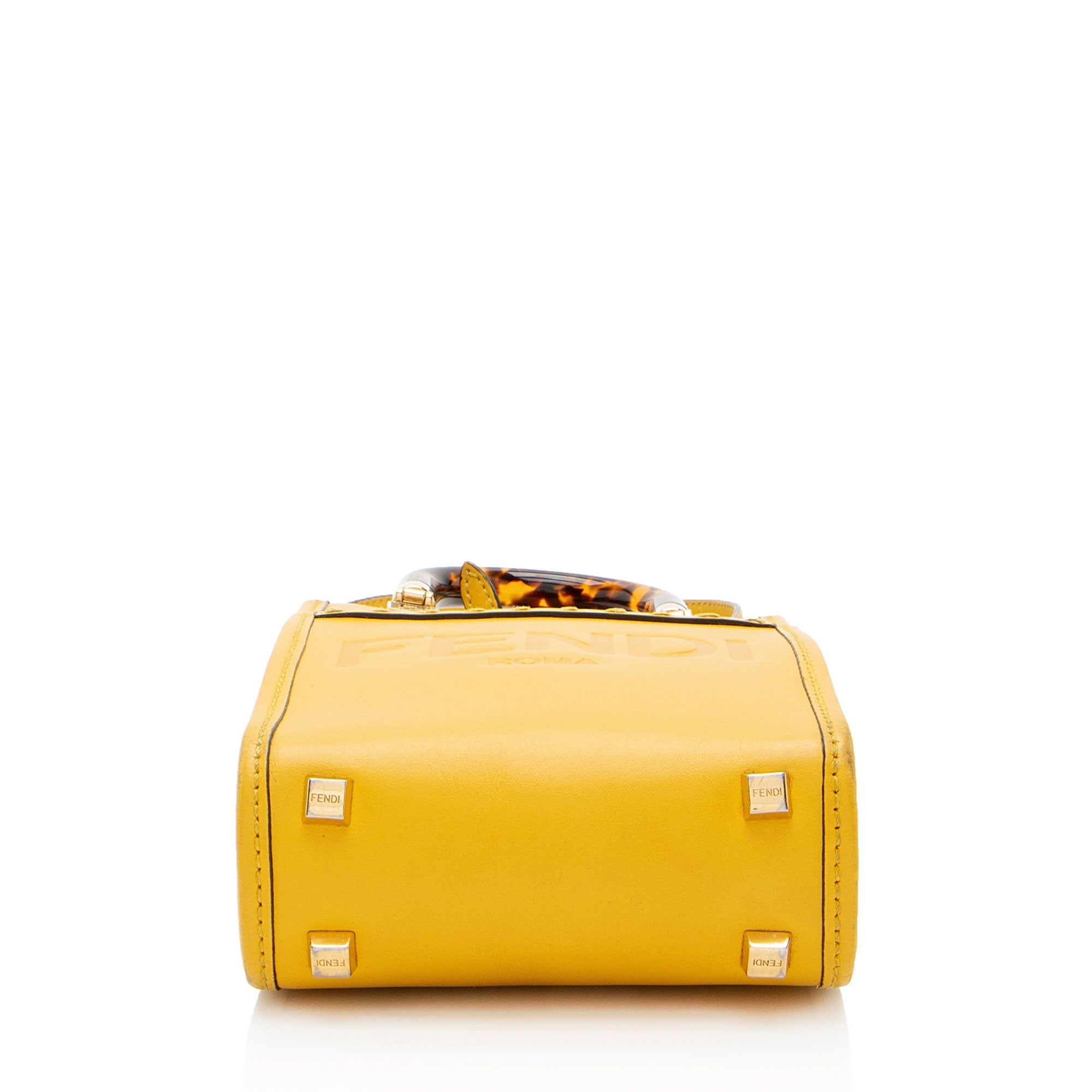 Fendi Leather Sunshine Mini Shopper Tote (SHF-gwczKA)