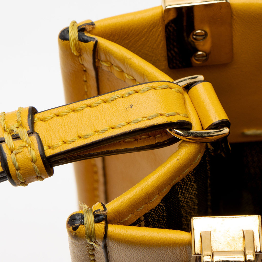Fendi Leather Sunshine Mini Shopper Tote (SHF-gwczKA)