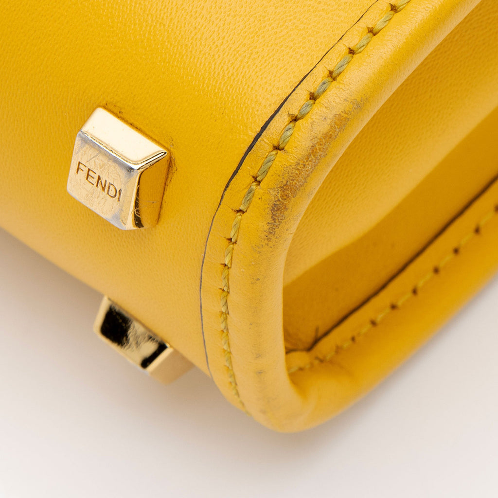 Fendi Leather Sunshine Mini Shopper Tote (SHF-gwczKA)