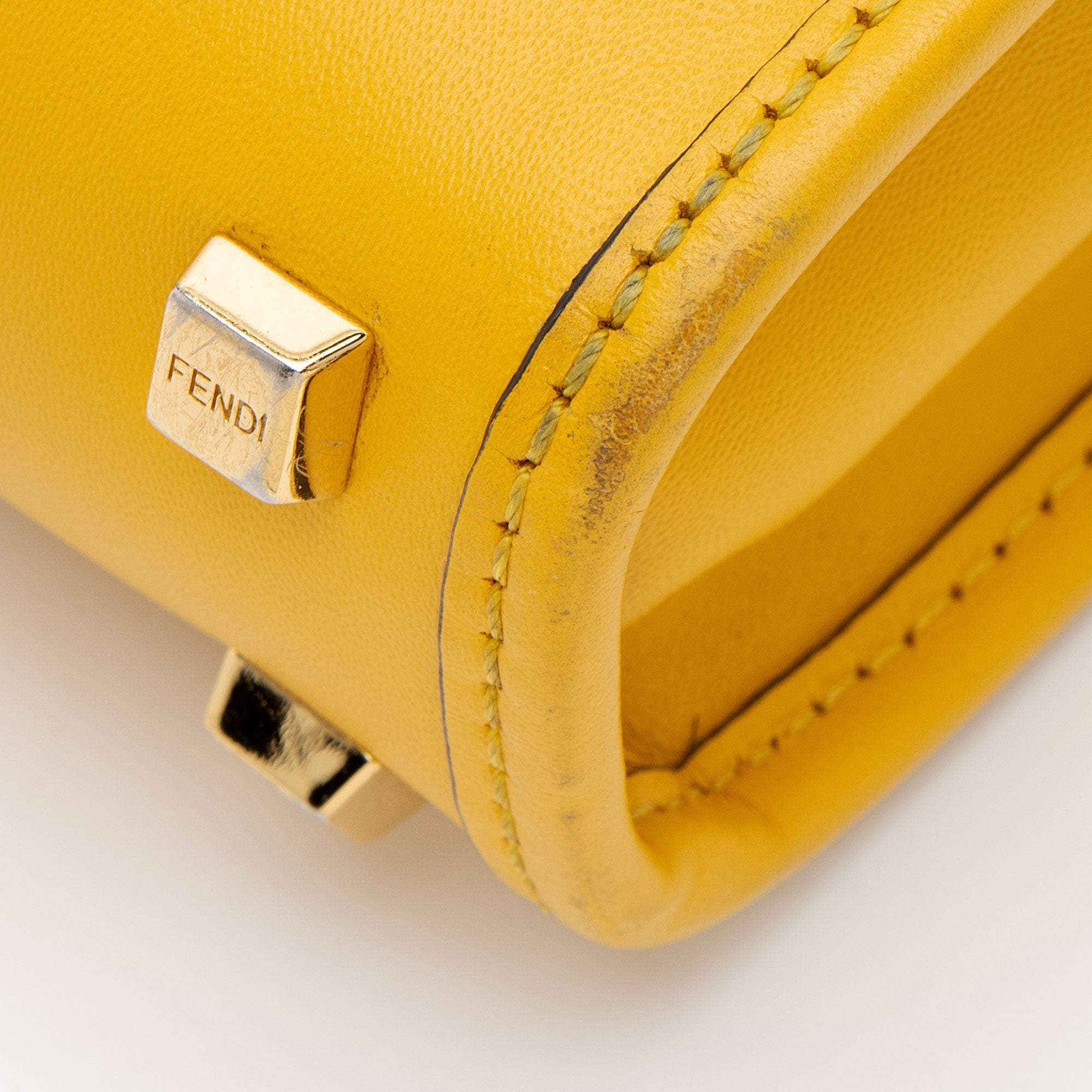 Fendi Leather Sunshine Mini Shopper Tote (SHF-gwczKA)