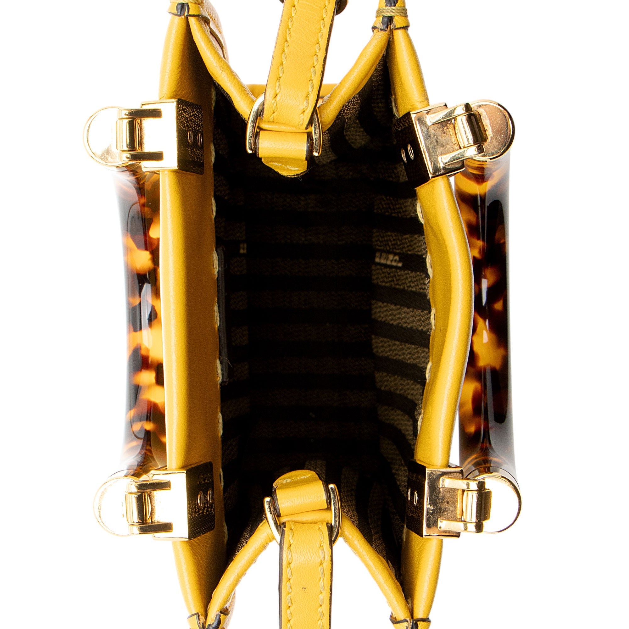 Fendi Leather Sunshine Mini Shopper Tote (SHF-gwczKA)