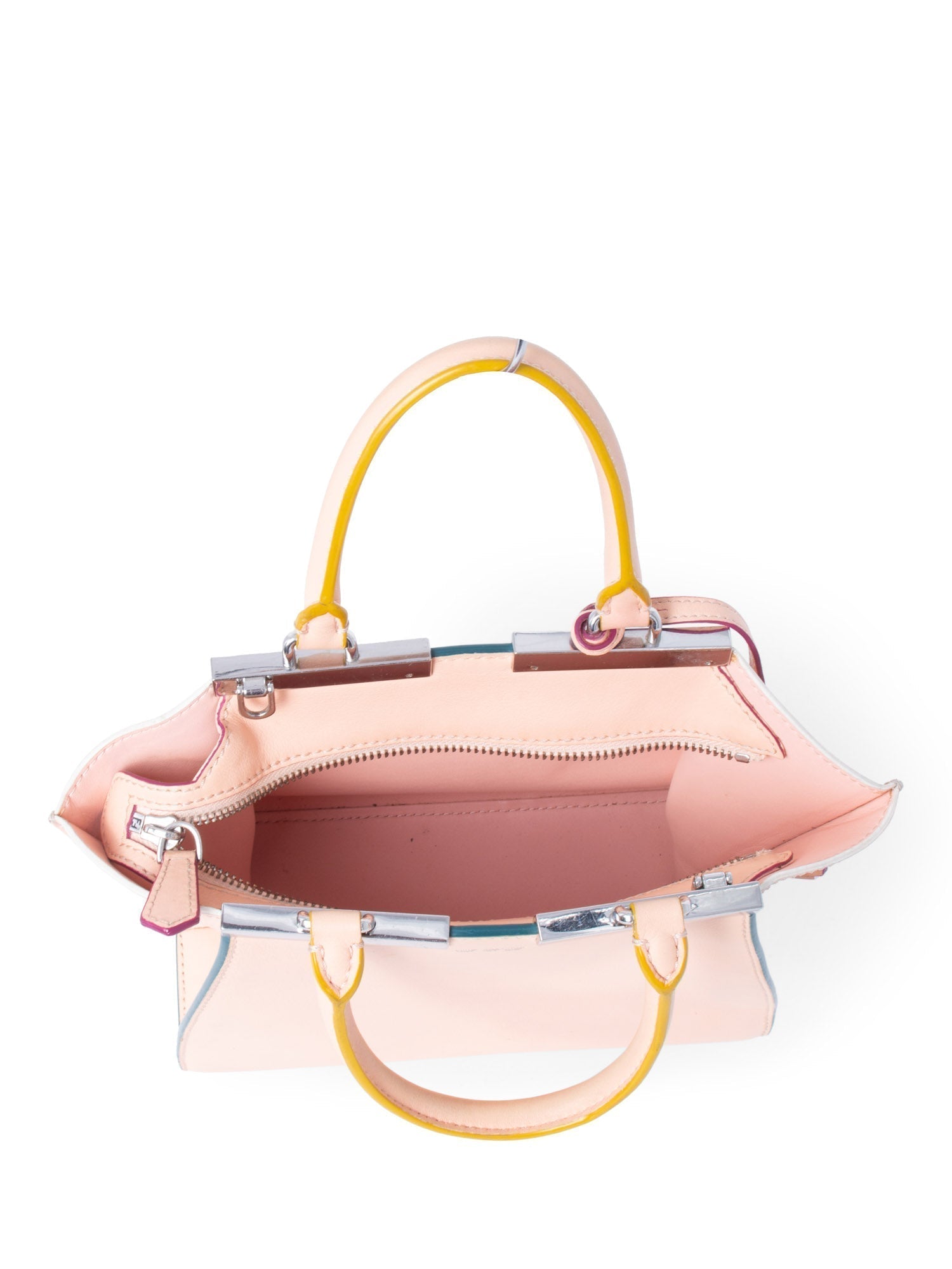 Fendi Leather Top Handle Bag Nude