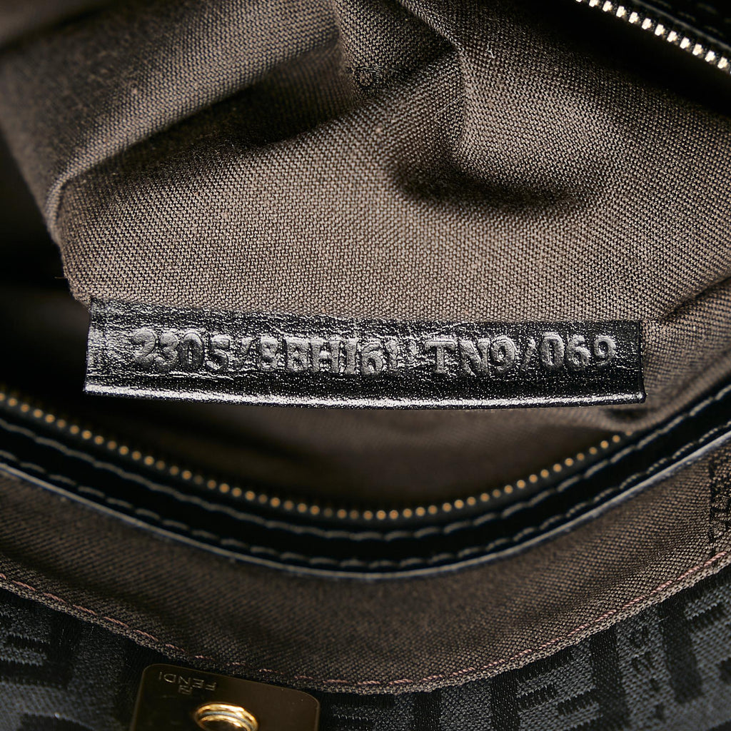 Fendi Leather-Trimmed Zucchino Tote (SHG-36075)
