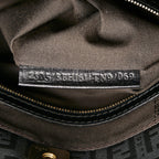 Fendi Leather-Trimmed Zucchino Tote (SHG-36075)