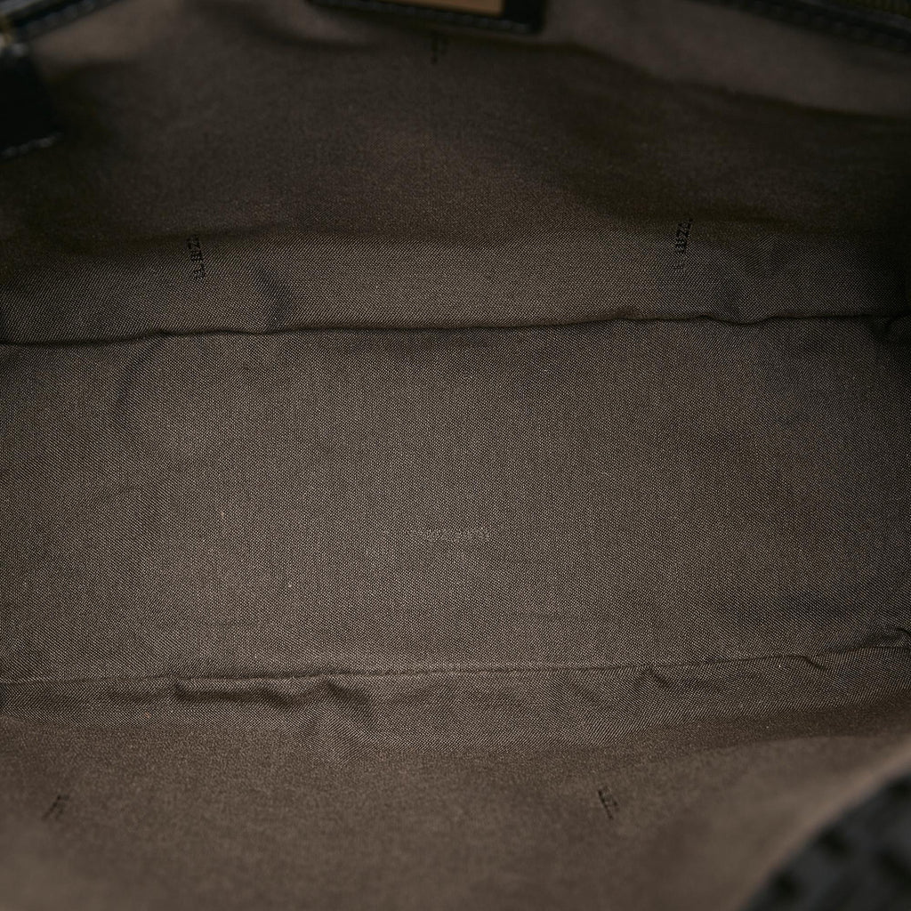 Fendi Leather-Trimmed Zucchino Tote (SHG-36075)