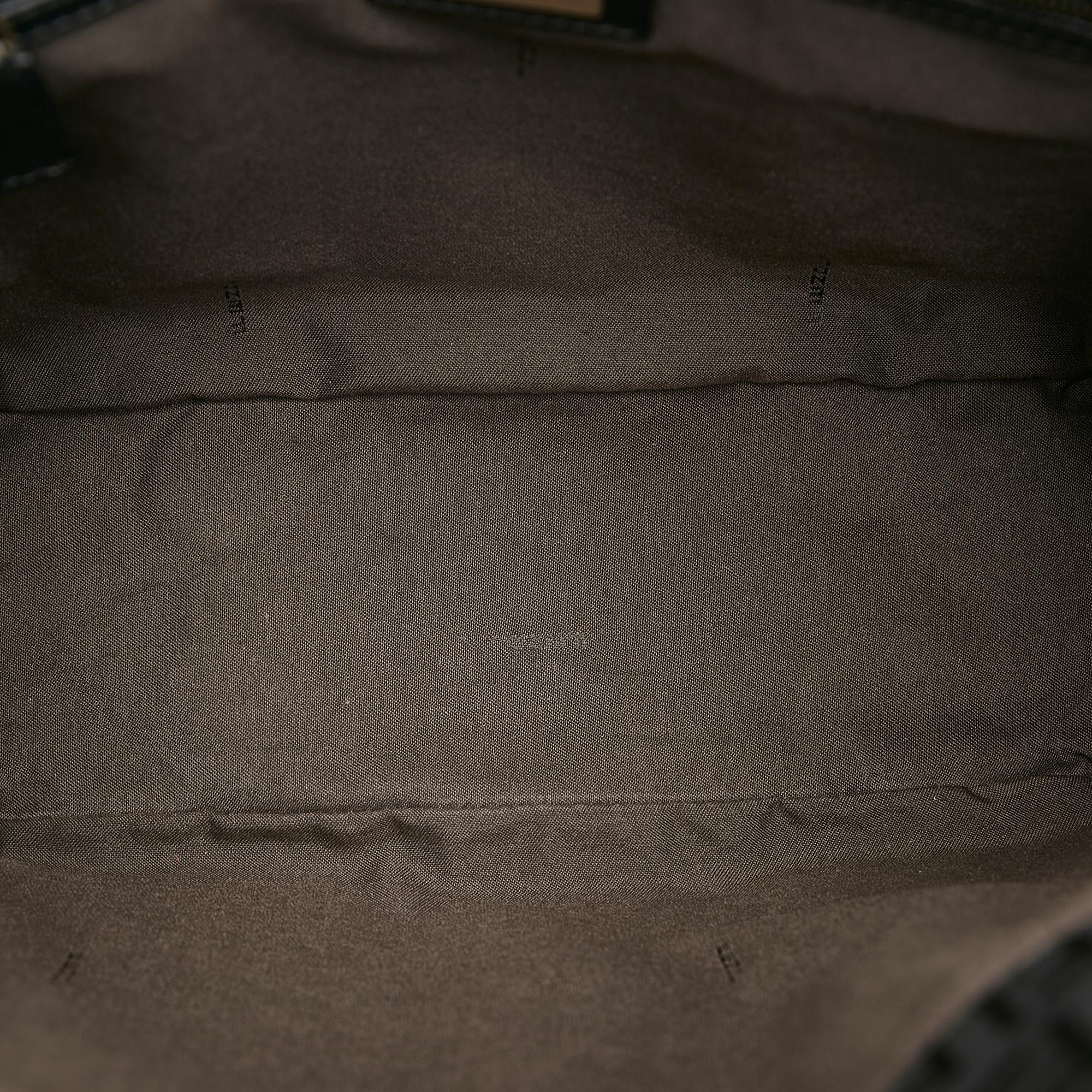 Fendi Leather-Trimmed Zucchino Tote (SHG-36075)