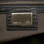 Fendi Leather-Trimmed Zucchino Tote (SHG-36075)