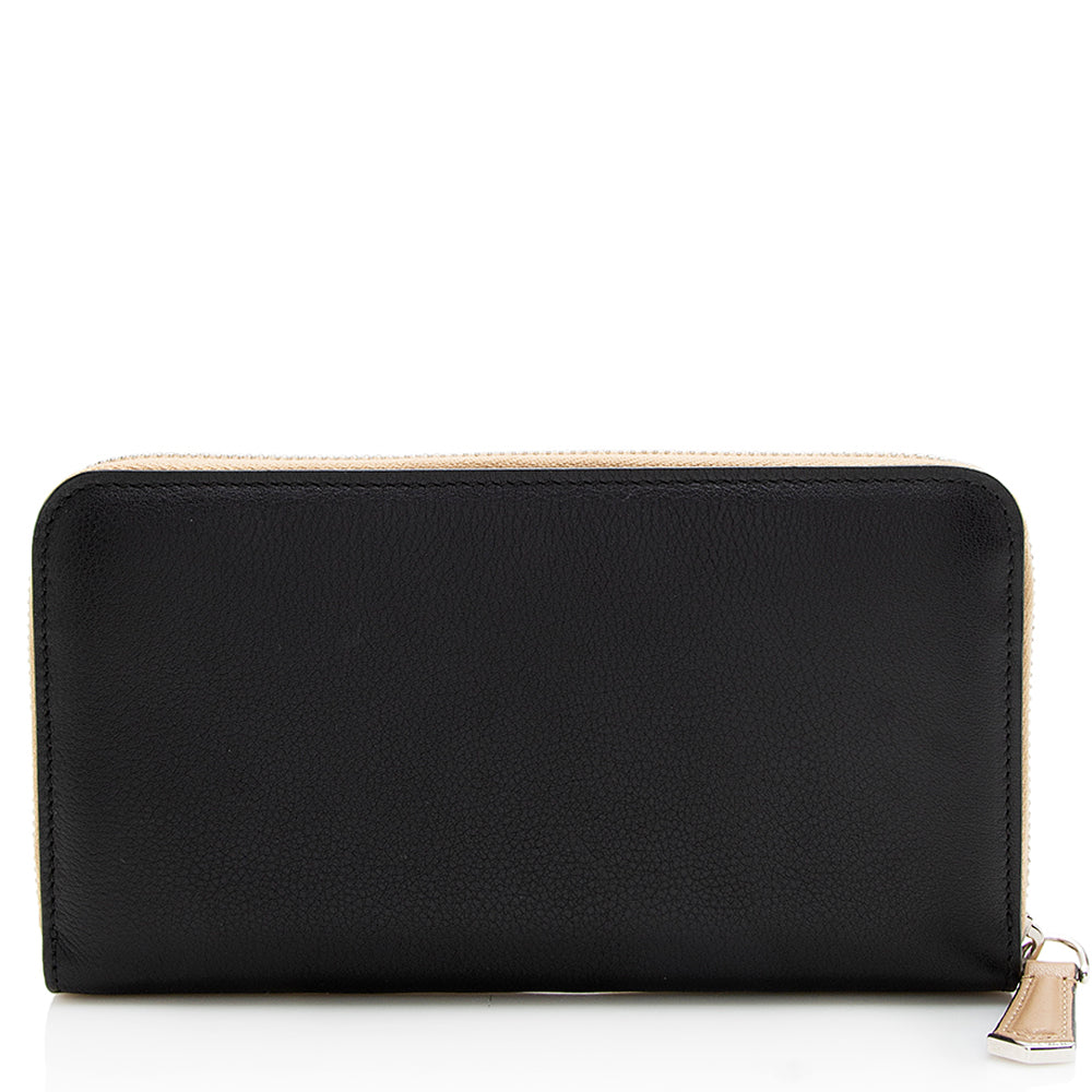 Fendi Leather Zip Around Wallet (SHF-12618)