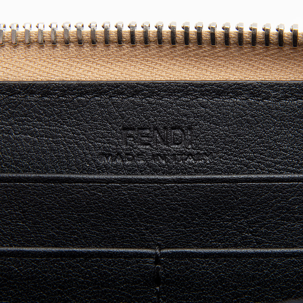 Fendi Leather Zip Around Wallet (SHF-12618)