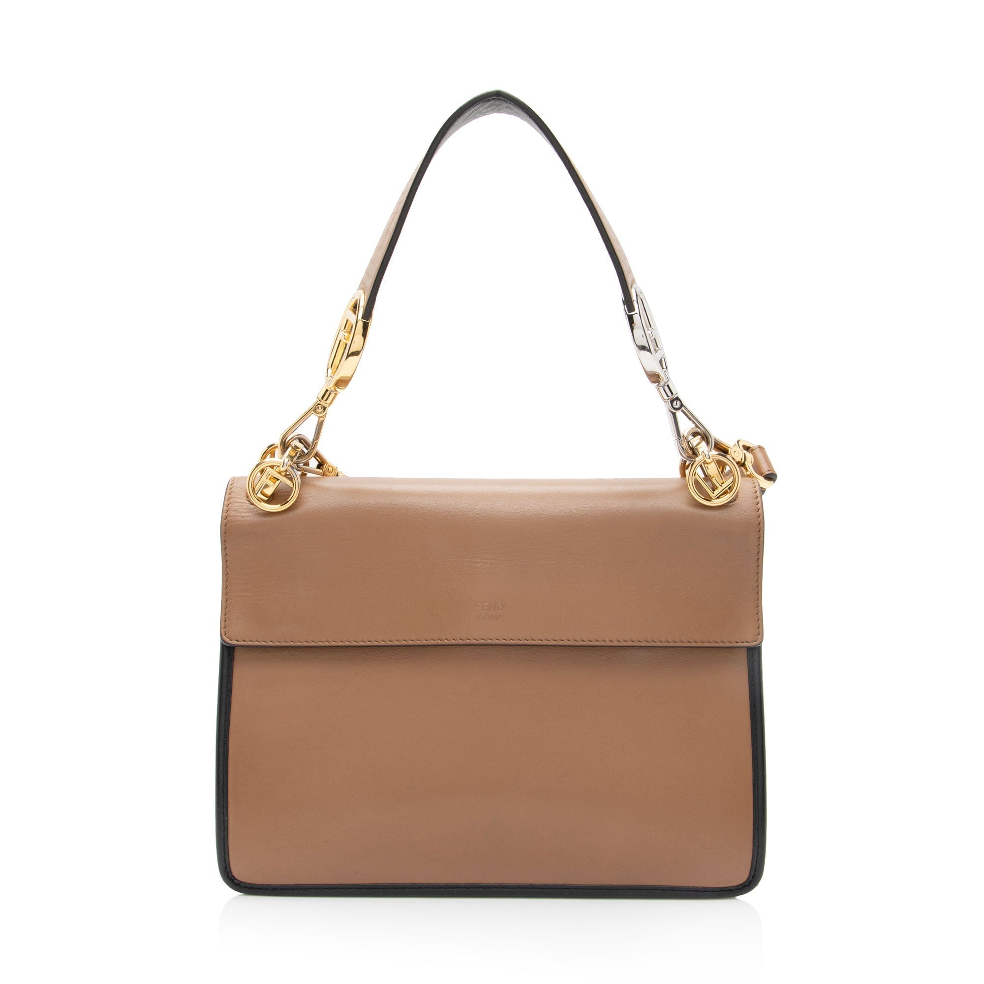 Fendi Leather Zucca Kan I Medium Shoulder Bag (SHF-yPmLhG)