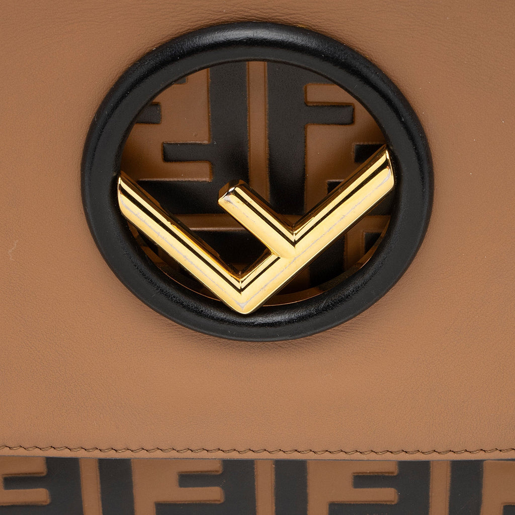 Fendi Leather Zucca Kan I Medium Shoulder Bag (SHF-yPmLhG)