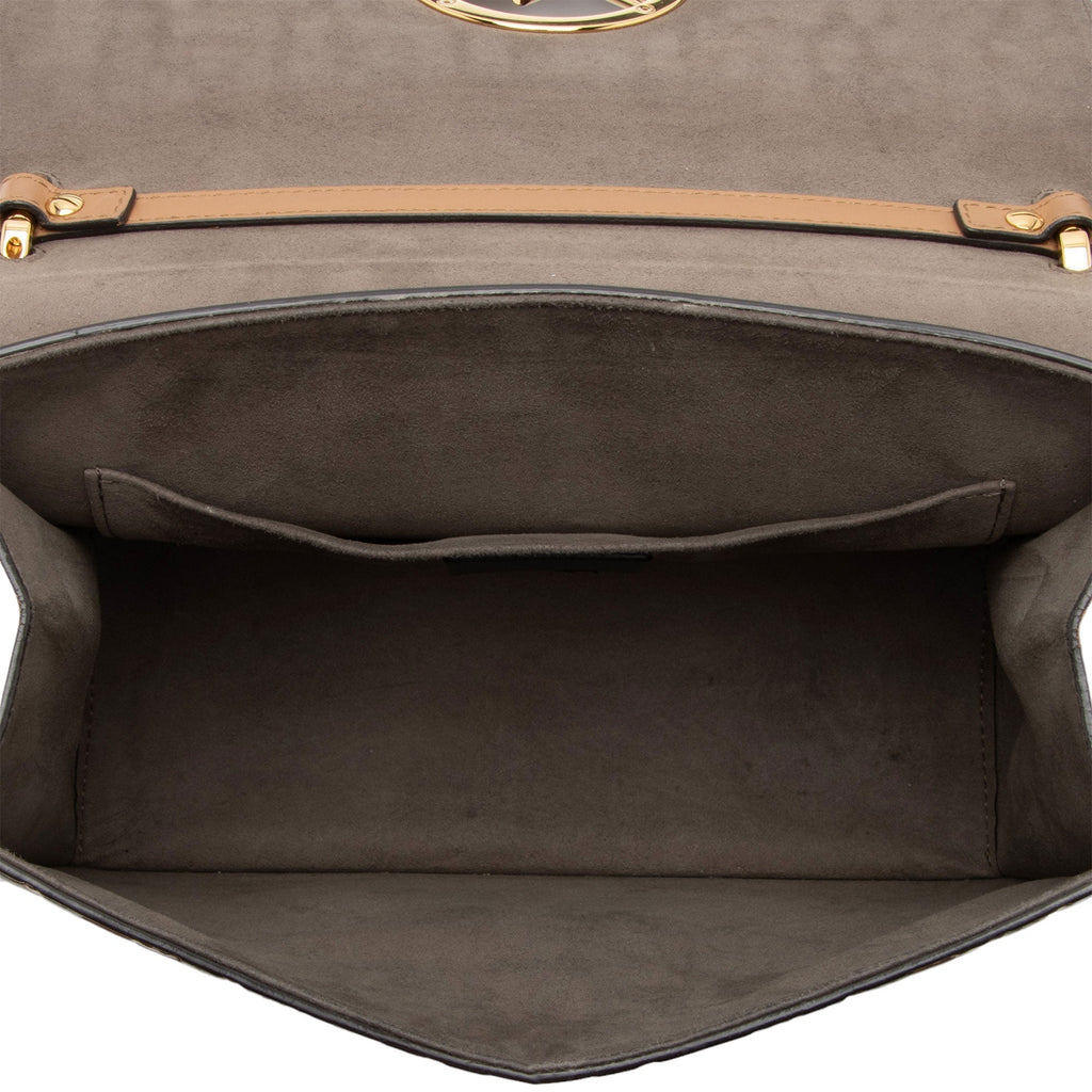 Fendi Leather Zucca Kan I Medium Shoulder Bag (SHF-yPmLhG)