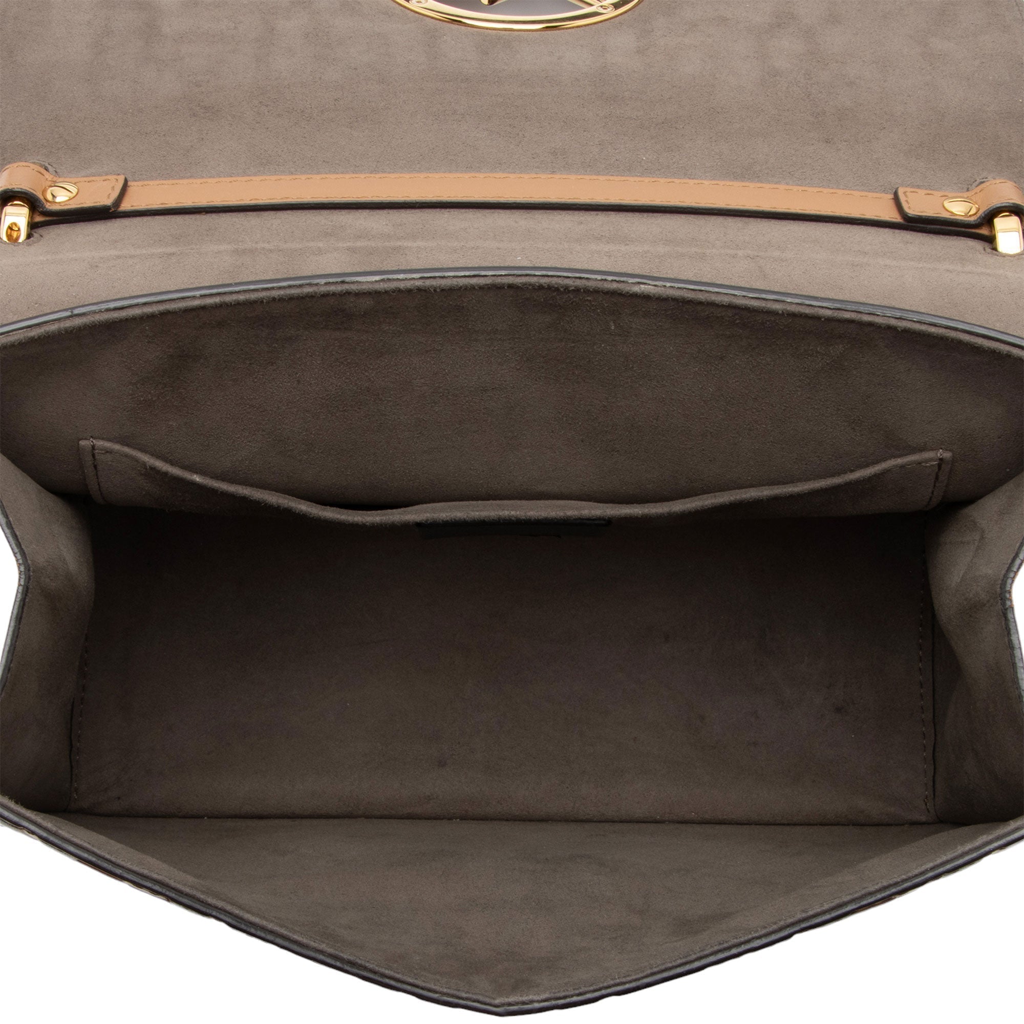 Fendi Leather Zucca Kan I Medium Shoulder Bag (SHF-yPmLhG)