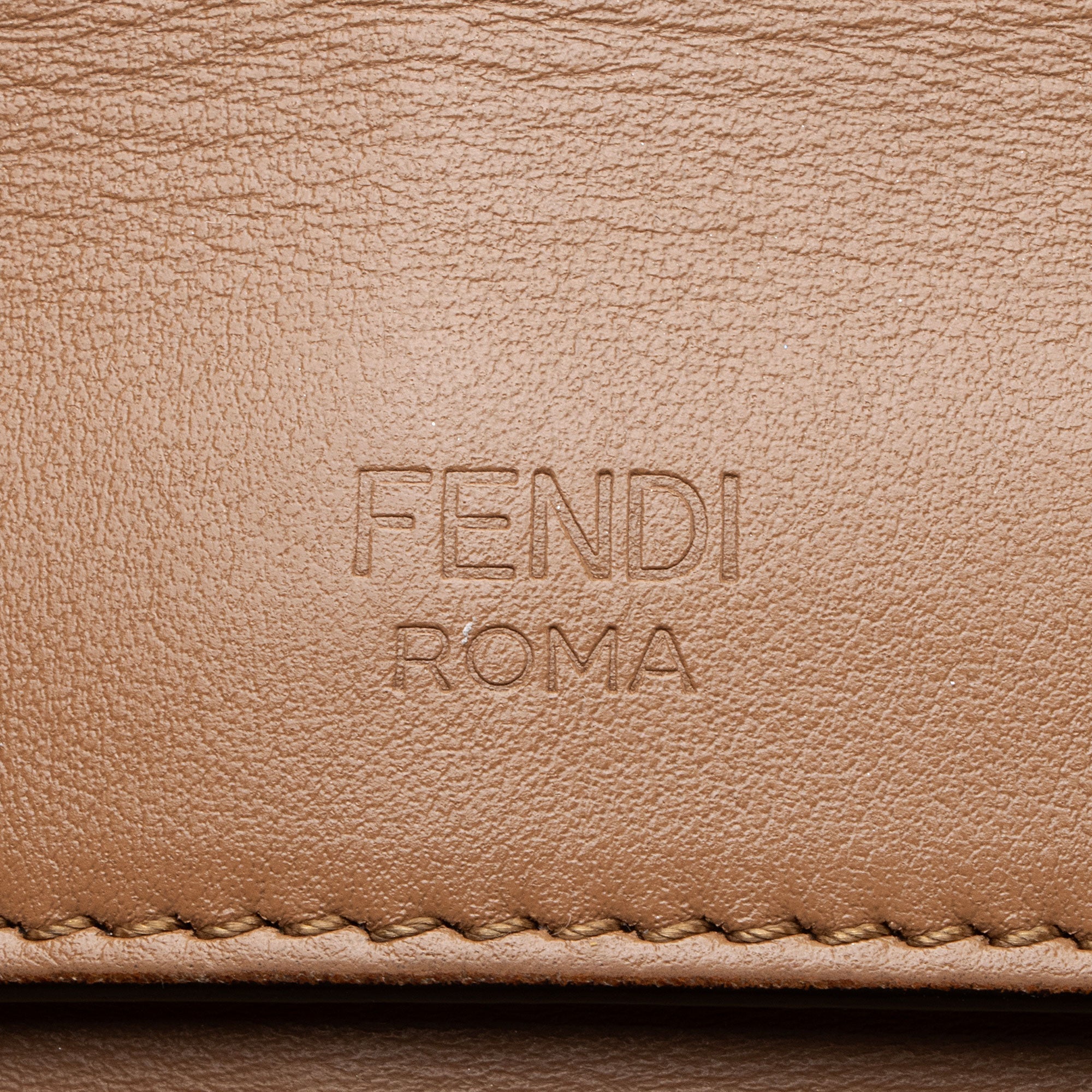 Fendi Leather Zucca Kan I Medium Shoulder Bag (SHF-yPmLhG)