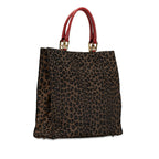Fendi Leopard Print Canvas Tote (SHG-KYQBn0)
