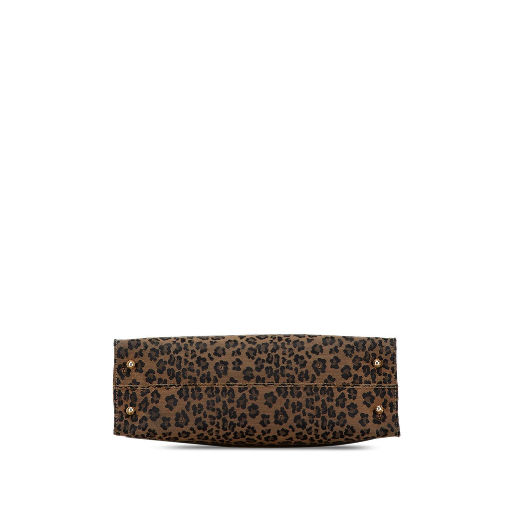 Fendi Leopard Print Canvas Tote (SHG-dcrZfo)