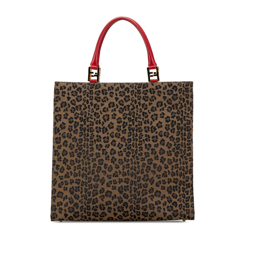 Fendi Leopard Print Canvas Tote (SHG-dcrZfo)
