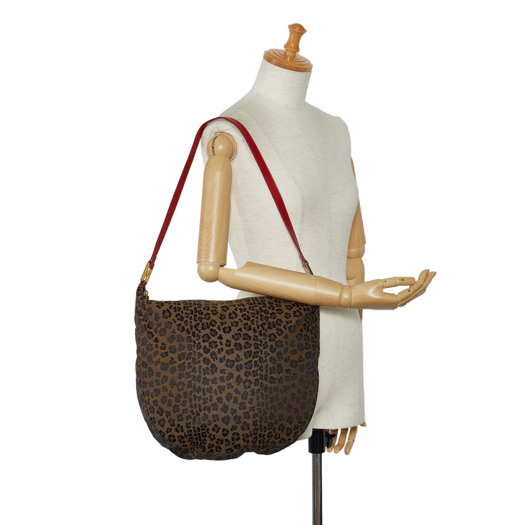 Fendi Leopard Print Hobo (SHG-xuVedU)