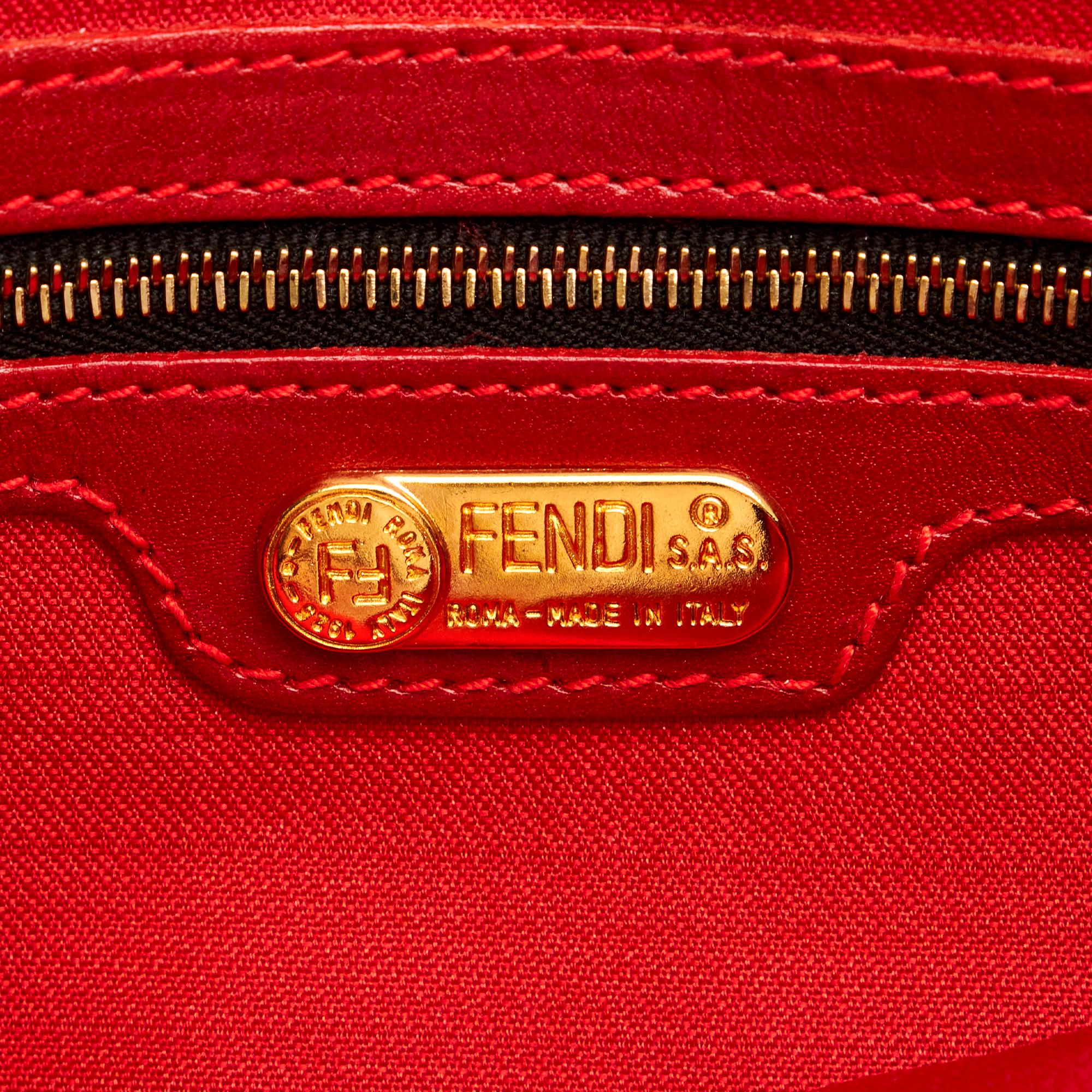 Fendi Leopard Print Nylon Satchel (SHG-37306)