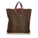 Fendi Leopard Print Nylon Tote Bag (SHG-33460)