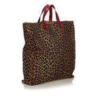 Fendi Leopard Print Nylon Tote Bag (SHG-33460)