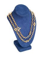 Fendi Logo 24k Gold Plated Zodiak Chain Necklace