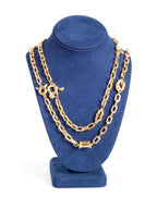 Fendi Logo 24k Gold Plated Zodiak Chain Necklace