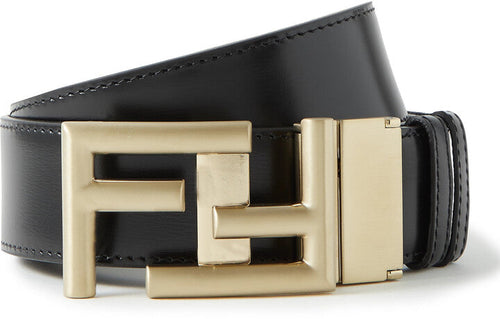 FENDI Logo-Embellished Reversible Leather Belt