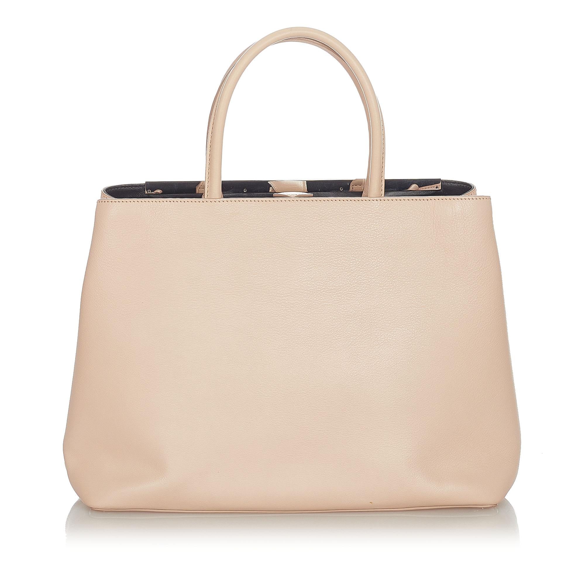 Fendi Medium 2Jours Leather Tote Bag (SHG-6QhRXM)